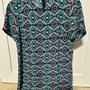 The Limited size Small Women’s Blue Patterned Dress/Tunic